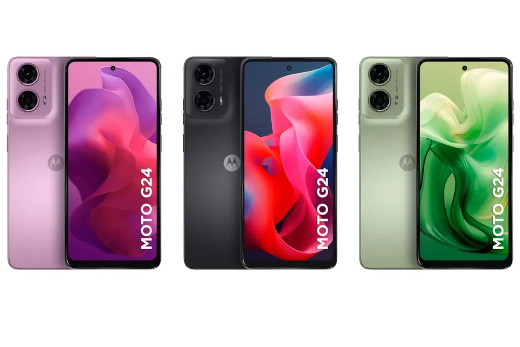 Moto G24 é bom? Confira antes de Comprar o Celular da Motorola! 2 Moto G24 disponível nas cores: grafite, rosa e preto.