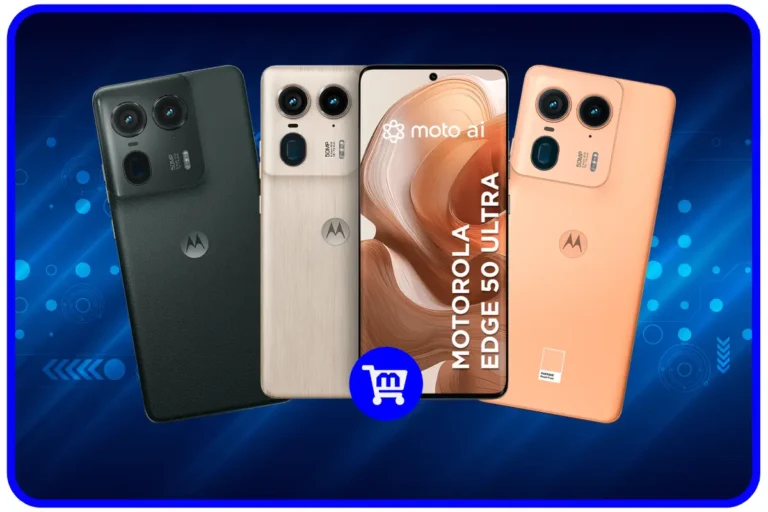 Confira se o Motorola Edge 50 Ultra é bom. Disponível nas cores Black Beauty, Forest Wood e Peach Fuzz com destaque para Moto AI