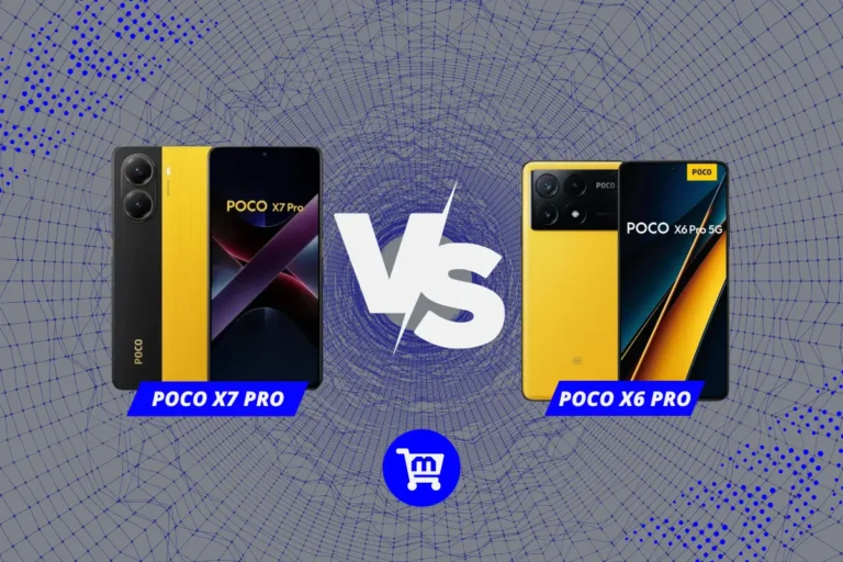 Comparativo entre Poco X6 Pro e Poco X7 Pro lado a lado, destacando as principais diferenças de design, tela e conjunto de câmeras dos smartphones em 2025.