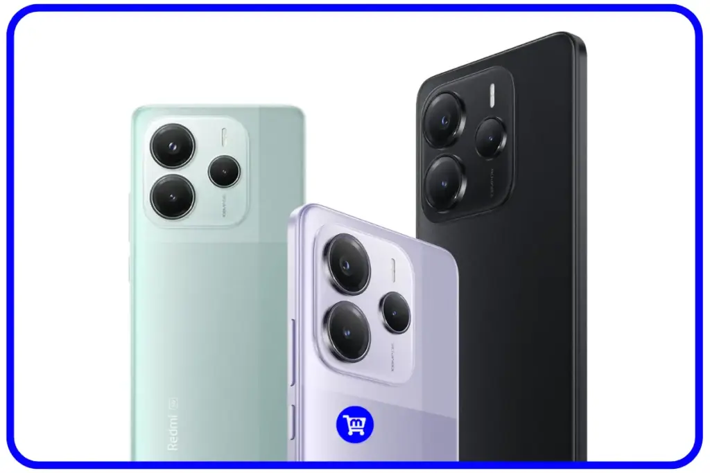 Redmi Note 14 5G é bom? Análise da Ficha Técnica em 2025 2 Conjunto de câmeras triplas do Redmi Note 14 5G nas três cores disponíveis