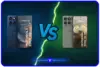 Edge 60 Pro VS Edge 60 comparativo mostrando Motorola Edge 60 azul à esquerda e Edge 60 Pro cinza à direita com raio central