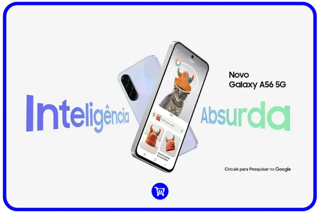 Galaxy A56 Inteligência Absurda recursos IA Circle to Search tecnologia smart water touch