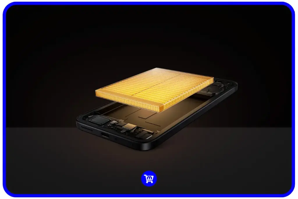 Xiaomi 15T vale a Pena Comprar? Análise e Preços do Lançamento da Xiaomi de 2025 7 Bateria de 5500 mAh do Xiaomi 15T com carregamento rápido de 67W, oferecendo excelente autonomia de uso com visualização interna do componente.