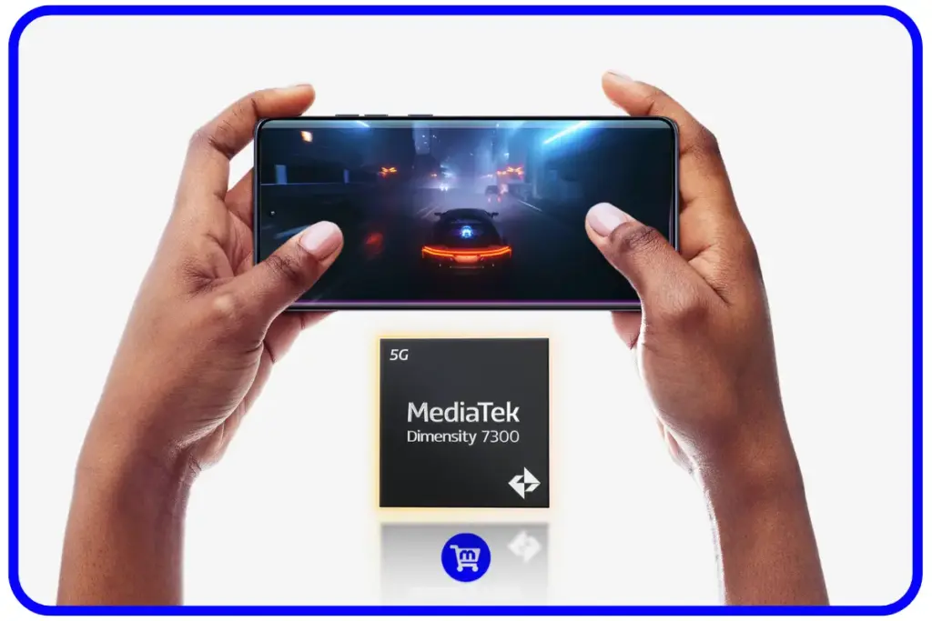 Motorola Edge 60 Fusion em uso para jogos com processador MediaTek Dimensity 7300 5G em destaque