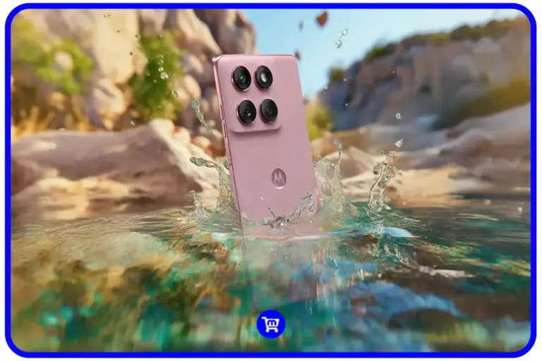Motorola Edge 60 Fusion é bom? Smartphone rosa com certificação IP68 IP69 resistente à água em uso externo