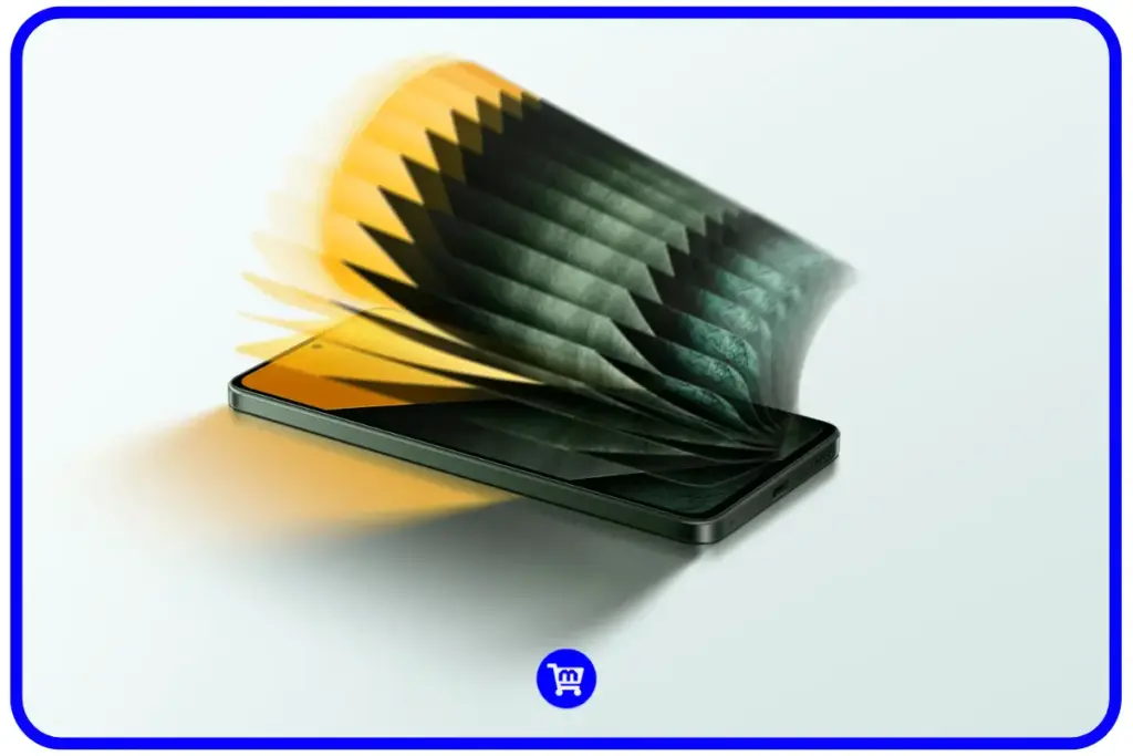 Poco M7 Pro é bom? Análise Completa da Ficha Técnica e Preços em 2025 4 Poco M7 Pro na cor verde com tela AMOLED brilhante e efeito visual mostrando fluidez de 120Hz