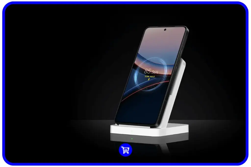 Poco F7 Ultra em carregador sem fio mostrando 85,3% de bateria e carregamento de 50W