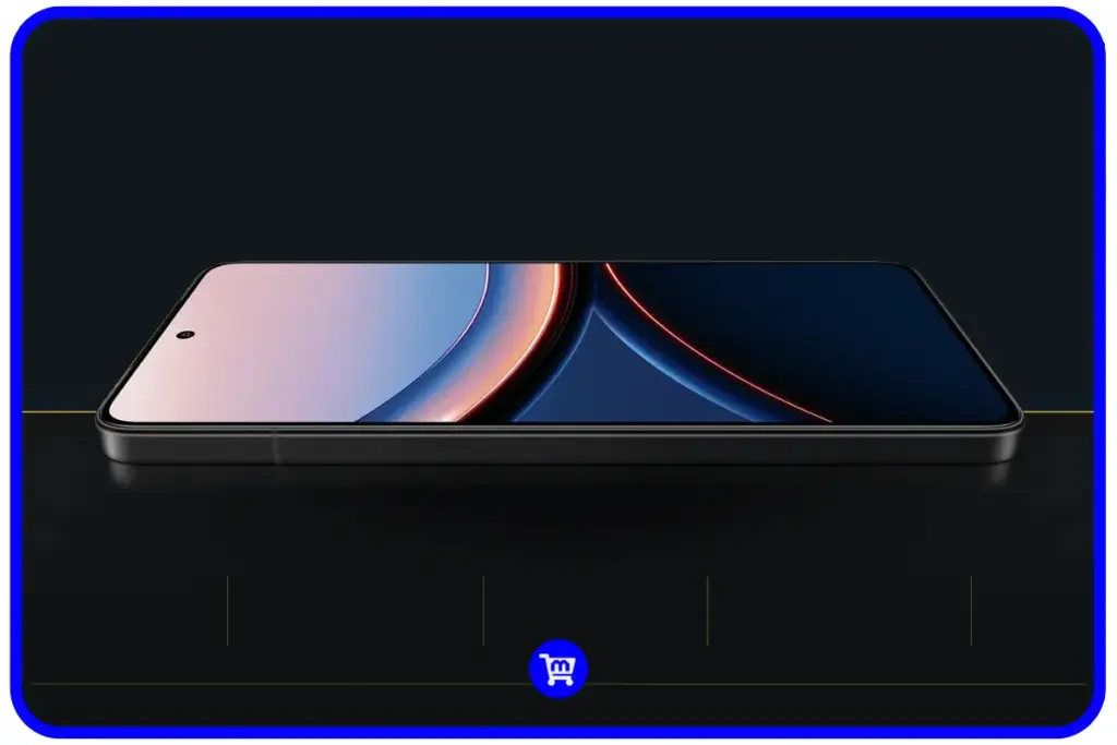 Display AMOLED do Poco F7 Ultra em perfil mostrando bordas finas e qualidade da tela