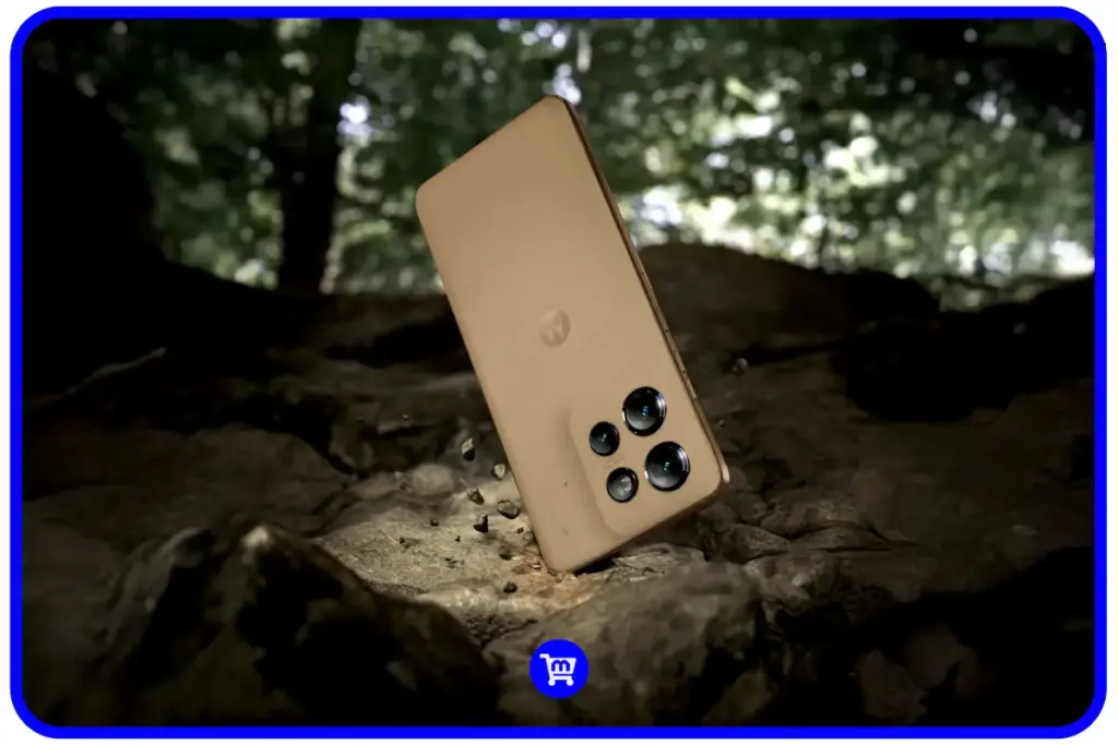 Motorola Edge 60 Neo com resistência militar MIL-STD-810H e certificações IP68 IP69 em ambiente externo demonstrando durabilidade