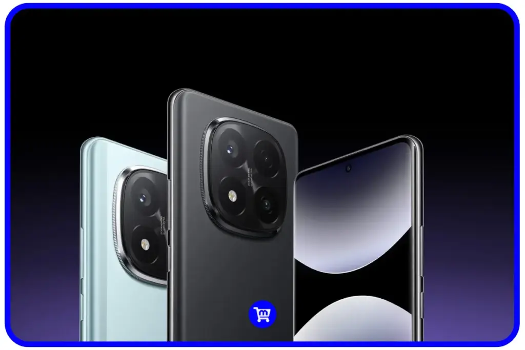 Melhores Celulares até R$ 3.000 para Comprar em 2026 21 Redmi Note 14 Pro+ em três cores - azul claro, cinza escuro e branco - exibindo módulo de câmera traseira com sensor de 200MP