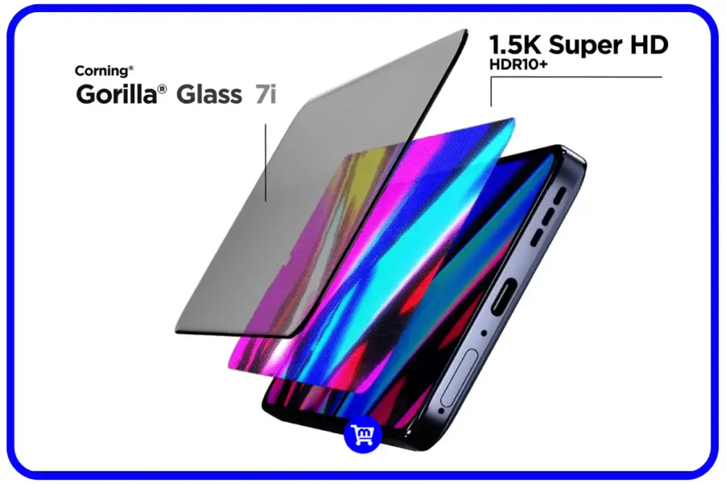 Tela P-OLED LTPO do Motorola Edge 60 Neo com resolução 1.5K, brilho de 3000 nits e proteção Gorilla Glass 7i