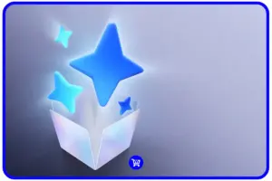 Ilustração representando o Galaxy Unpacked 2026, com estrelas azuis saindo de uma caixa aberta, simbolizando os lançamentos do evento da Samsung