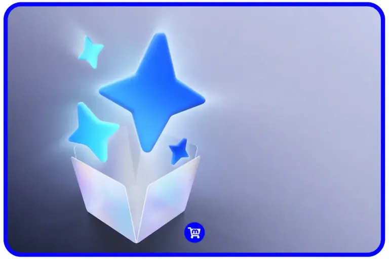 Ilustração representando o Galaxy Unpacked 2026, com estrelas azuis saindo de uma caixa aberta, simbolizando os lançamentos do evento da Samsung