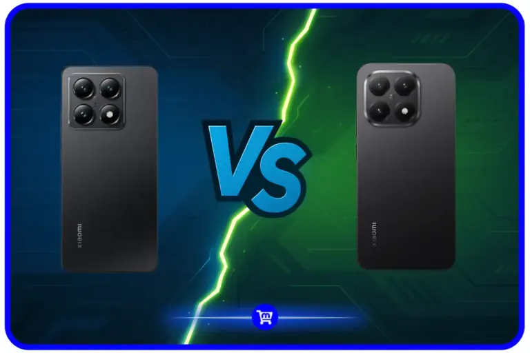 Xiaomi 14T Pro VS Xiaomi 15T Pro comparativo mostrando dois smartphones Xiaomi pretos lado a lado com raio verde central dividindo a imagem