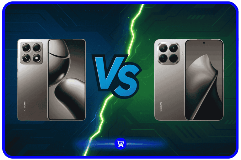 Xiaomi 14T Pro VS Xiaomi 15T comparativo mostrando os dois smartphones lado a lado com raio central divisório