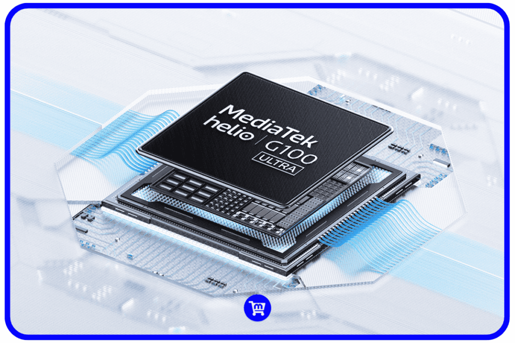 Redmi Note 15 4G é bom? Vale a pena a versão de entrada? 6 Processador MediaTek Helio G100 Ultra do Redmi Note 15 4G com destaque para a arquitetura do chip