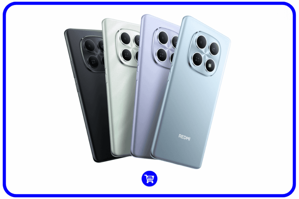Redmi Note 15 4G é bom? Vale a pena a versão de entrada? 4 Redmi Note 15 4G nas quatro cores disponíveis: preto, verde, roxo e azul glacier mostrando design traseiro