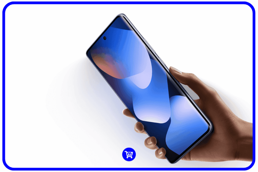 Redmi Note 15 4G é bom? Vale a pena a versão de entrada? 5 Tela AMOLED de 6,77 polegadas do Redmi Note 15 4G com bordas curvas sendo segurada pela mão