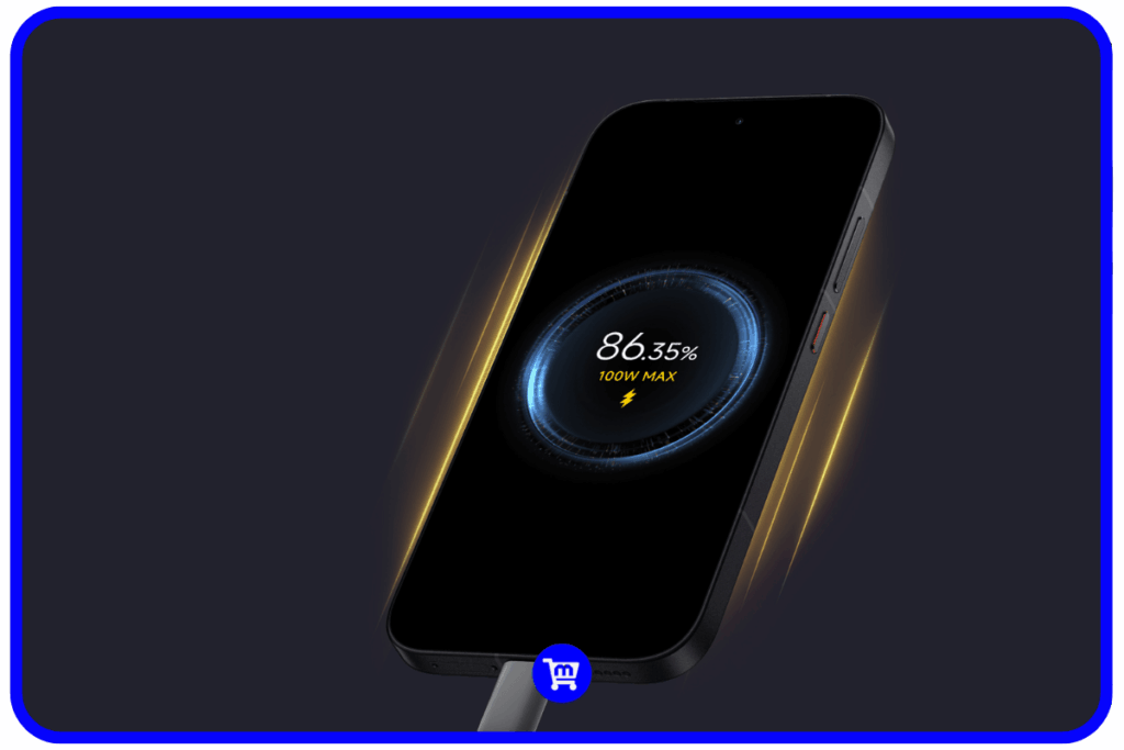 Poco X8 Pro sendo carregado com 100 W exibindo 86% de bateria na tela