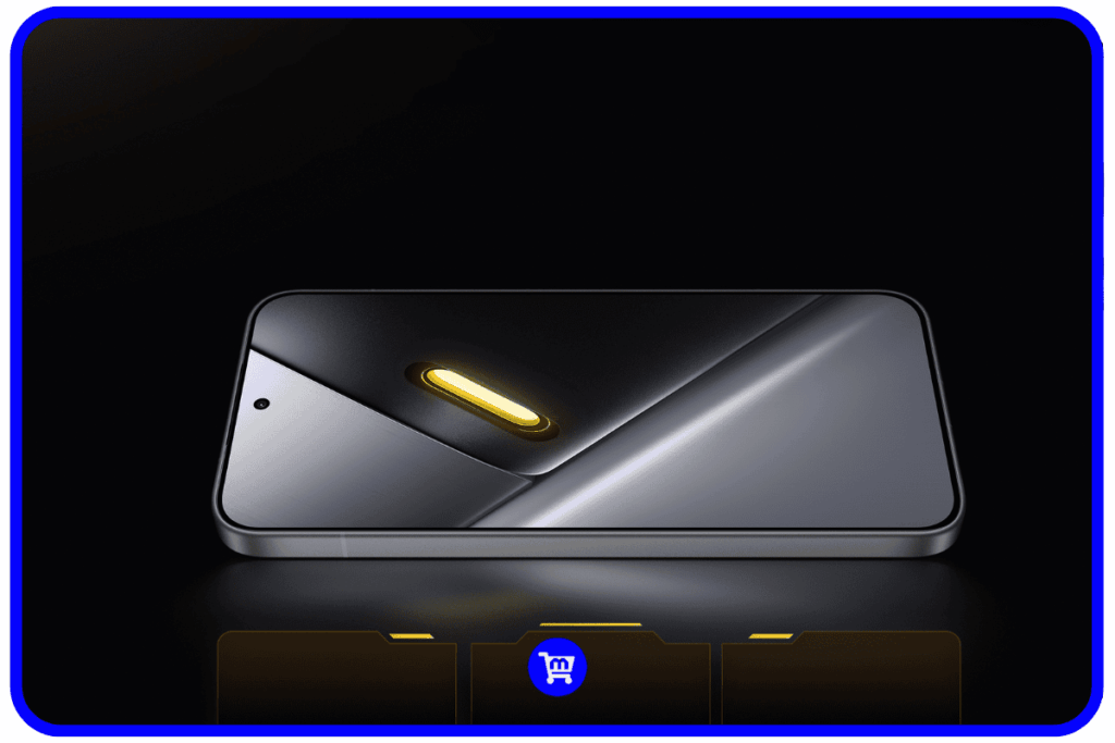 Tela AMOLED do Poco X8 Pro Max com Hyper Island ativo e design de borda fina