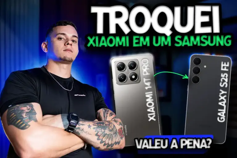 Troquei meu Xiaomi 14T Pro pelo Galaxy S25 FE e conto tudo: o que ganhei, o que perdi e se a troca valeu a pena após 1 mês de uso real.