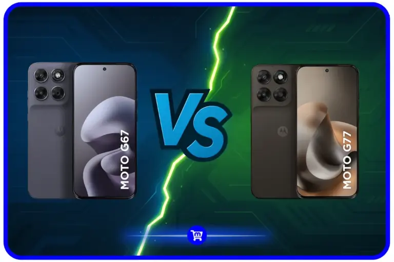 Moto G67 vs Moto G77: dois lançamentos da Motorola em 2026. Veja o que muda na tela, câmera, chip e bateria e qual vale mais a pena comprar!