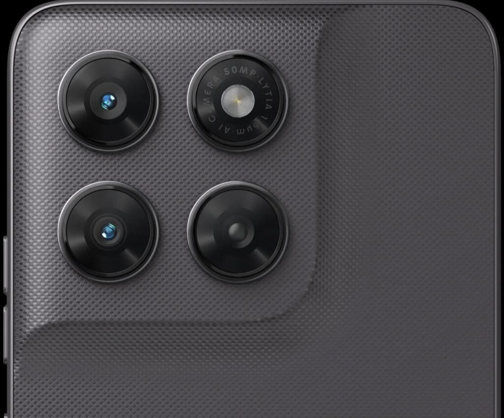 Moto G47 é bom? Confira preço e ficha técnica do lançamento da Motorola 5 Sistema traseiro de câmeras do Moto G47 na cor preta