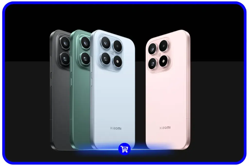 Xiaomi 17 nas quatro cores disponíveis: Preto, Venture Green, Ice Blue e Alpine Pink