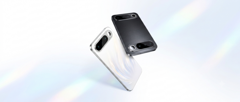 realme 16 5G exibido nas cores branco e preto.