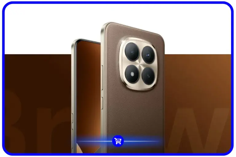 Redmi Note 15 Pro Plus vale a pena? Modelo Mocha Brown de frente e verso, com acabamento em couro.