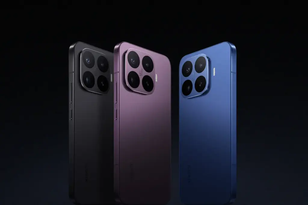 Câmeras do Xiaomi 17T Pro e 17T: Tudo o que foi Anunciado em 2026 5 Xiaomi 17T Pro nas três opções de cor: preto, roxo e azul, visão traseira com módulo de câmera Leica