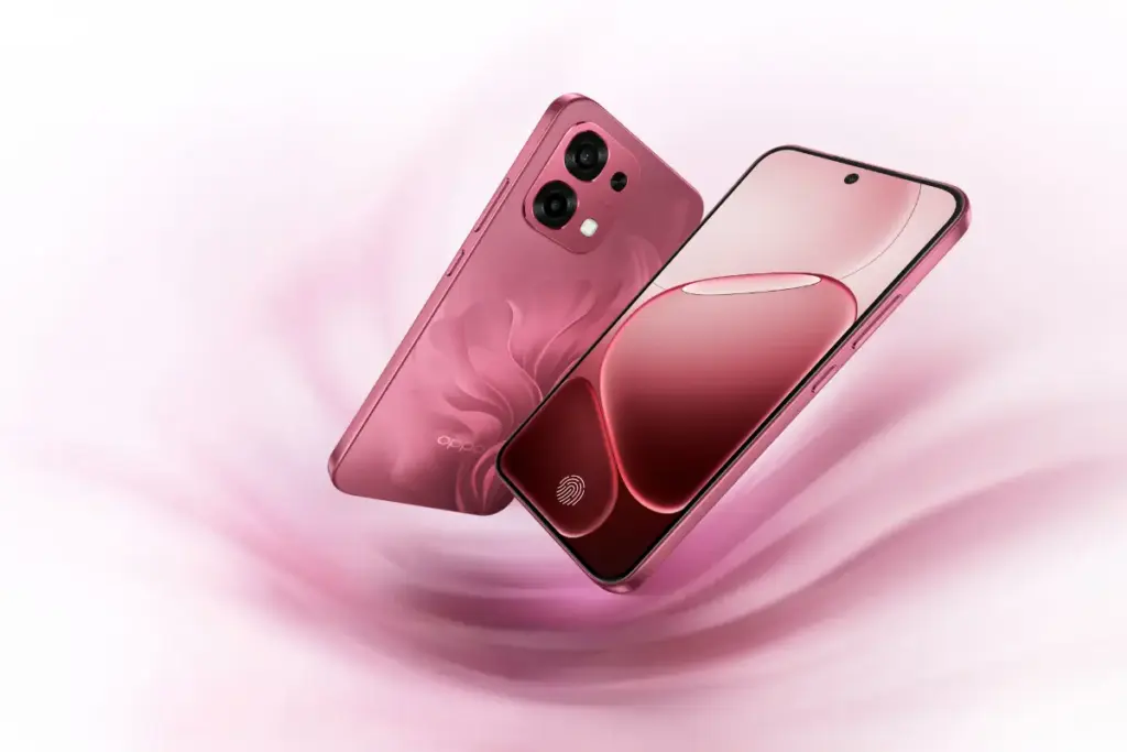 OPPO A6 Pro na cor Rosa Coral.