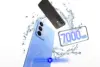 realme C85 nas cores preto e azul-claro com menção à bateria de 7.000 mAh