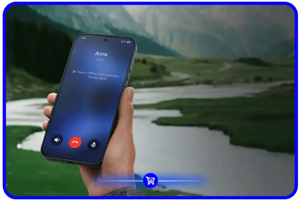 Xiaomi 17 Ultra Vale a Pena em 2026? Análise Completa 9 Xiaomi 17 Ultra em chamada com comunicação offline ativa e montanhas ao fundo