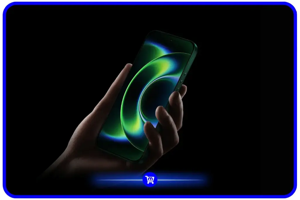 Xiaomi 17 Ultra Vale a Pena em 2026? Análise Completa 5 Tela OLED de 6,9 polegadas do Xiaomi 17 Ultra exibindo papel de parede verde e azul
