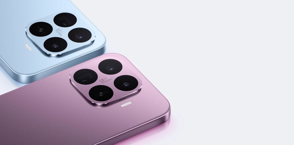 Xiaomi 17T nas cores Azul e Violta com foco em suas câmeras traseiras