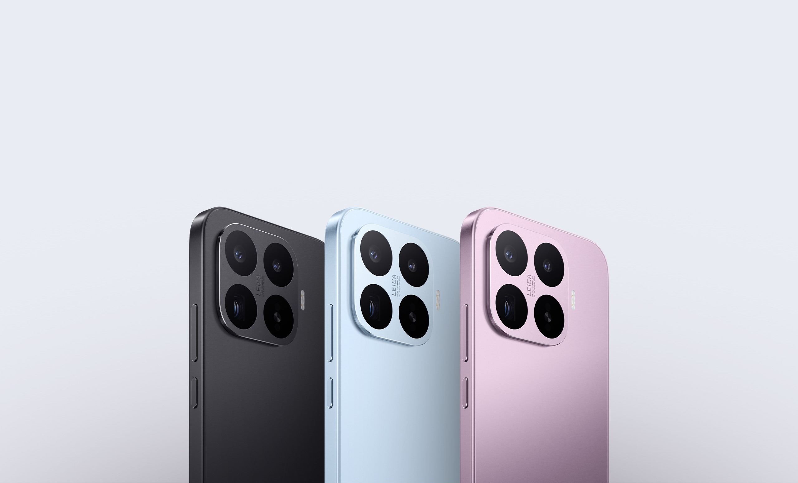 Xiaomi 17T nas cores Preto, Azul e Violta