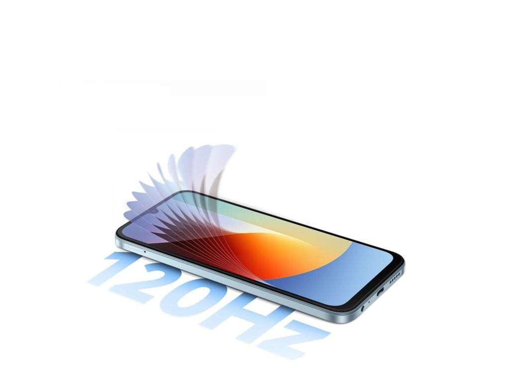 Tela do REDMI A7 Pro destacando a fluidez com a taxa de 120 Hz