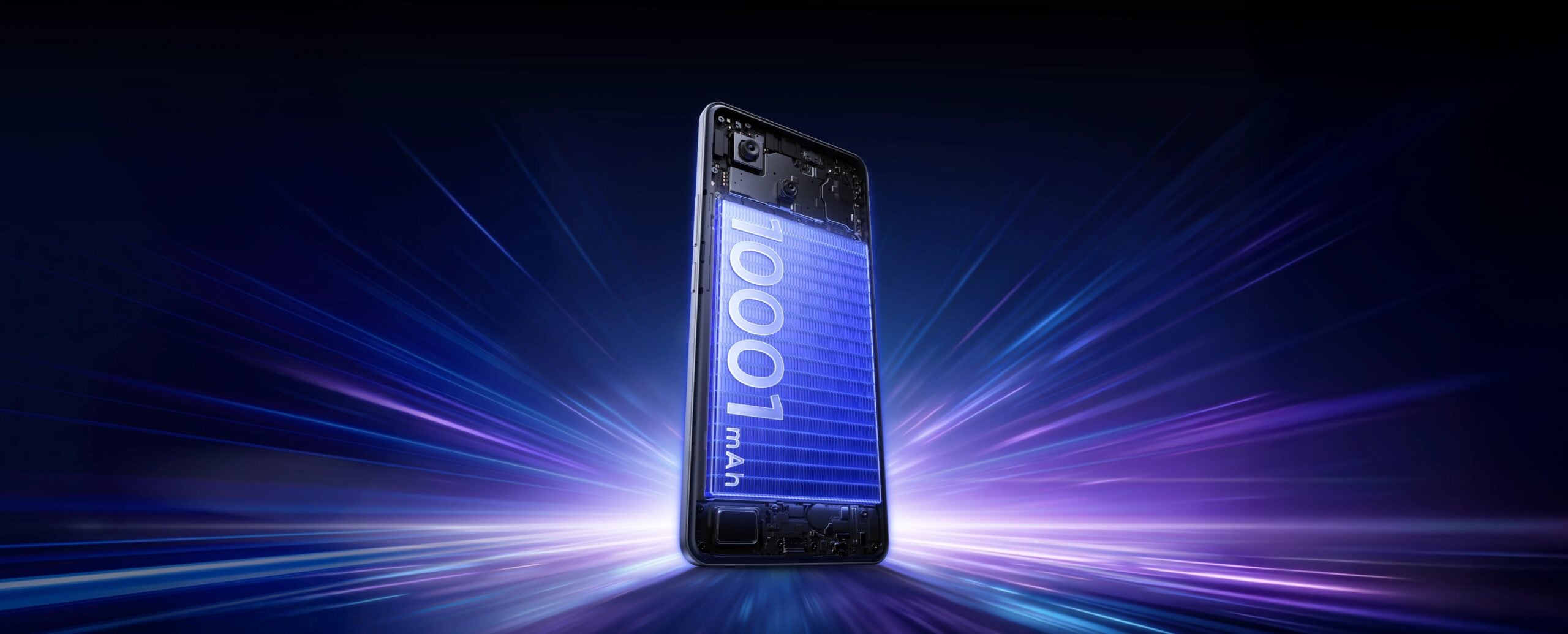 Parte traseira do realme P4 Power com destaque para a bateria de 10.001 mAh