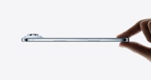 Celulares ultrafinos: perfil lateral do iPhone Air destaca a espessura de apenas 5,6 mm do smartphone