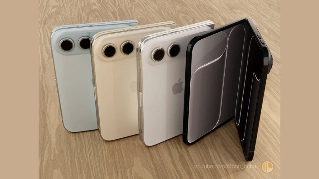 iPhone Ultra em diversas cores sobre uma mesa.