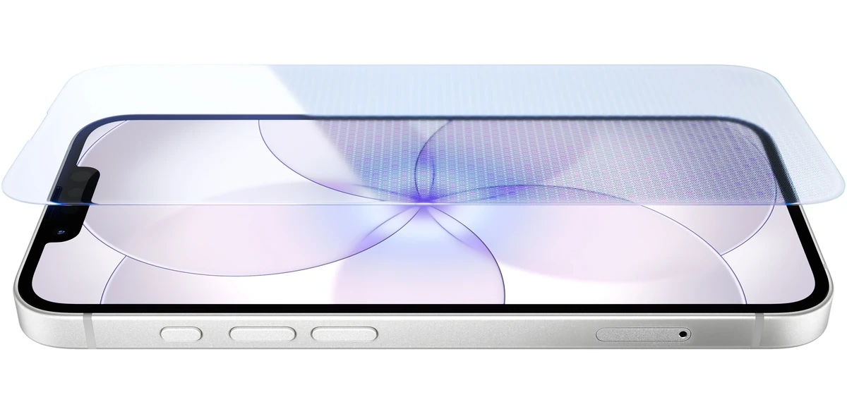 iPhone 17e Vale a Pena em 2026? Agora Custa Menos que o iPhone 16 5 Camada de vidro Ceramic Shield 2 flutuando sobre a tela OLED do iPhone 17e