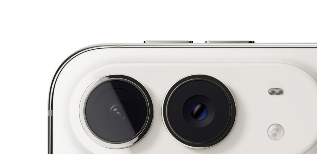 Sensores de câmera do iPhone Duo exibidos em close-up