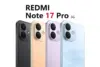 Redmi Note 17 Pro: traseira do aparelho em quatro cores, com o módulo de câmera de 50 MP
