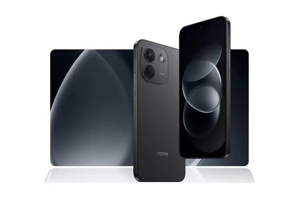 Redmi Note 17 Pro Max preto visto de frente e de trás, com o módulo de câmera de 50 MP